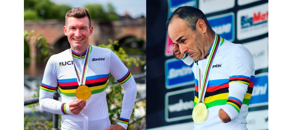 Mattias Schindler and Ricardo Ten with a gold medal in Glasgow 2023 Championship